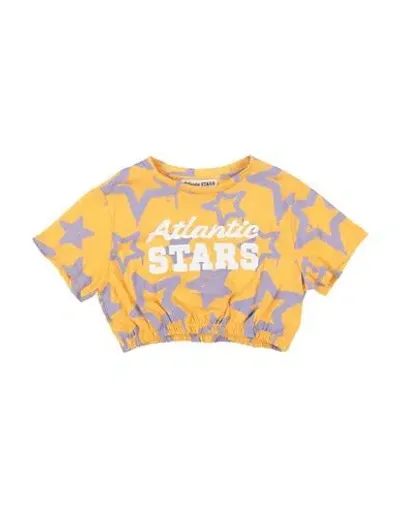 Atlantic Stars Babies'  Toddler Girl T-shirt Mandarin Size 6 Cotton In Yellow