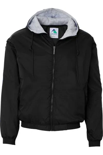 Augusta Sportswear Fleece Lined Hooded Jacket In Black