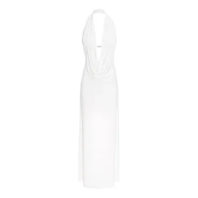 Axel 113 Women's Kali Draped Open Back Dress White