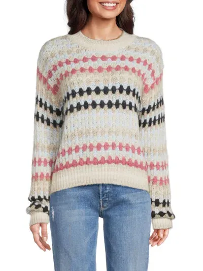 Ba&sh Satti Pullover In Ivory Multi