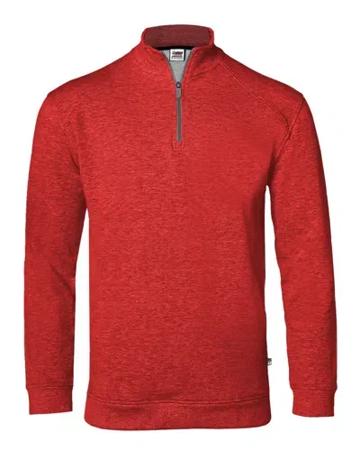 Badger Men's Fitflex French Terry Quarter-zip Sweatshirt In Red