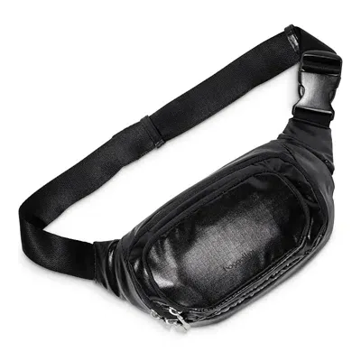 Baggallini On The Go Belt Bag Waist Pack In Black Gloss Ripstop