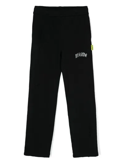 Barrow Kids' Logo-print Track Pants In Black