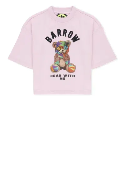 Barrow Kids' T-shirt With Logo In Pink