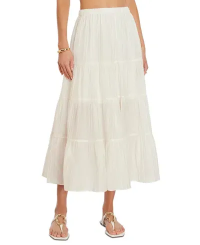 Bcbg New York Women's Shirred Maxi Skirt In Blanc