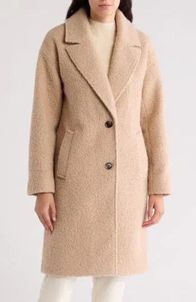 Bcbgeneration Faux Shearling Coat In Oatmeal