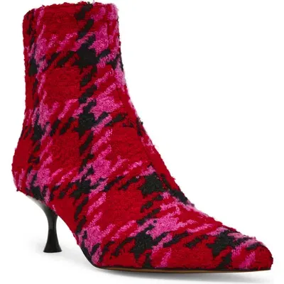 Betsey Johnson Parkker Kitten Heel Bootie In Fuchsia Multi