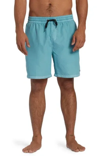 Billabong All Day Layback Swim Trunks In Dusty Blue