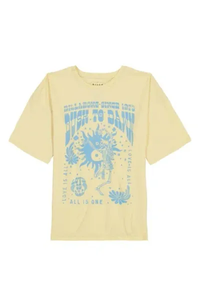 Billabong Kids' Dusk To Dawn Oversize Cotton Graphic T-shirt In Cali Rays Blue