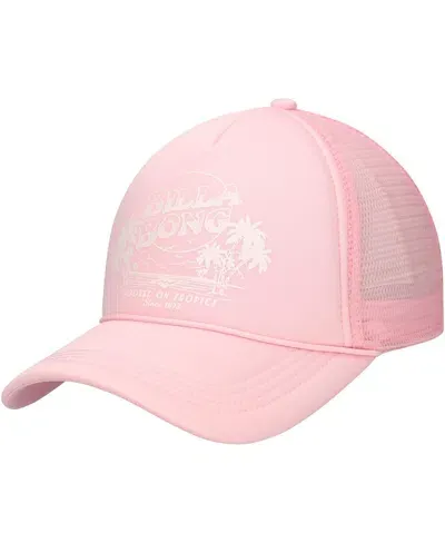 Billabong Women's Pink Across Waves Trucker Adjustable Hat