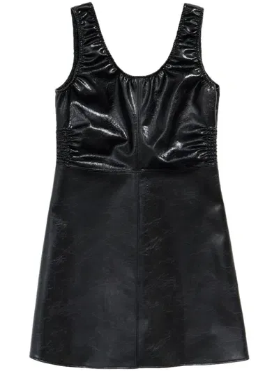 Bimba Y Lola Ruched Mini Dress In Black