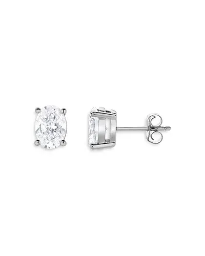 Bloomingdale's Certified Lab Grown Oval Diamond Stud Earrings In 18k White Gold, 2.0 Ct. T. W.