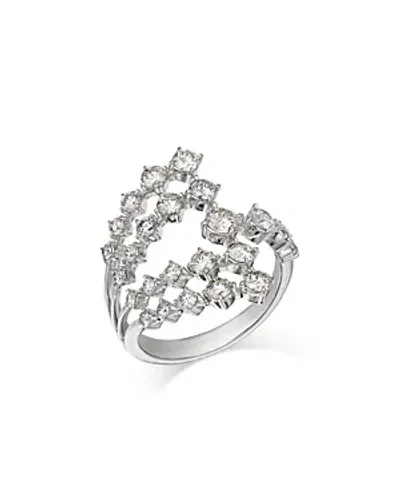 Bloomingdale's Diamond Multirow Scatter Statement Ring In 14k White Gold, 1.50 Ct. T. W.