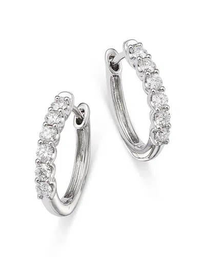 Bloomingdale's Diamond Small Hoop Earrings In 14k White Gold, 0.34 Ct. T. W.