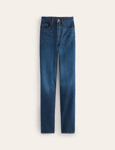 Boden High Rise Straight Leg Jeans Indigo Women