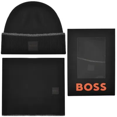 Boss Casual Boss Amato Beanie And Scarf Set Black