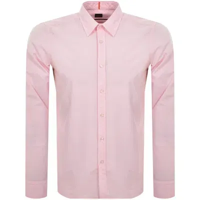 Boss Casual Boss Relegant 6 Regular Fit Shirt Pink