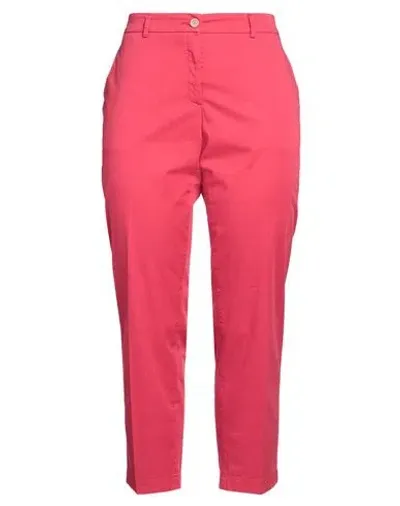 Brax Woman Pants Fuchsia Size 26w-32l Cotton, Elastane In Pink