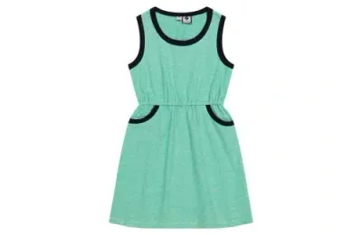 Busy Bees Kids'  Ruby Pocket Dress In Green Chambray