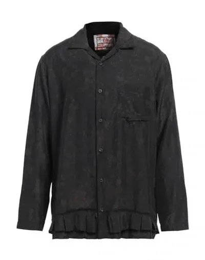 By Walid Man Shirt Black Size L Silk