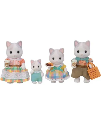 Calico Critters Latte Cat Family, Set Of 4 Collectable Doll Figures In Assorted