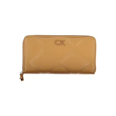 Calvin Klein Elegant Brown Polyester Wallet With Rfid Block