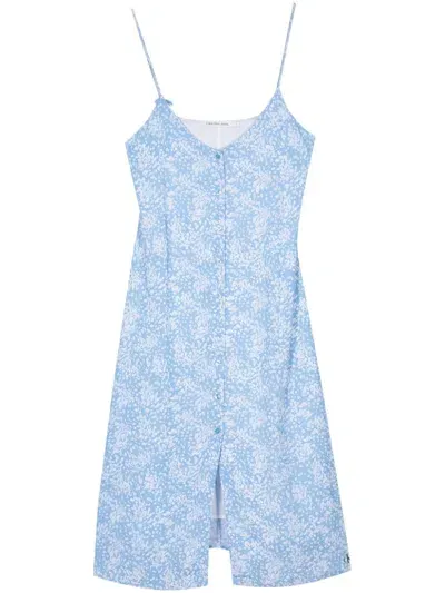 Calvin Klein Jeans Est.1978 Floral-print Midi Dress In Blue