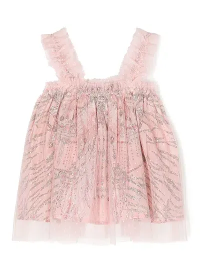 Camilla Babies' Starship Sistas Ruffle Tent Dress In Pink