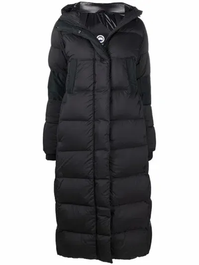 Canada Goose Alliston Long Parka Coat In Black