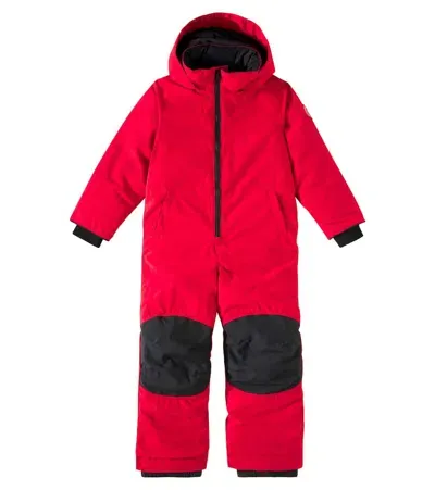 Canada Goose Kids' Grizzly Down Snowsuit In Red