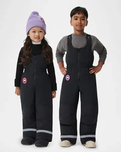 Canada Goose Kid's Eaglet Ski Overalls In Black