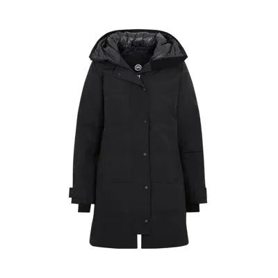 Canada Goose Shelburne Logo Patch Parka In Black