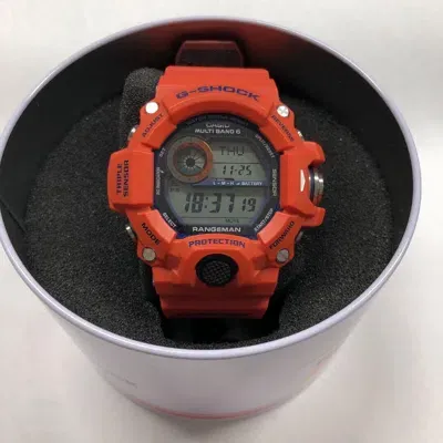 Pre-owned Casio Mint  G-shock Rangeman Kobe City Fire Department Tie-up Gw-9400fbj-4jr Men'