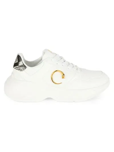 Cavalli Class Women's Logo Low Top Sneakers In White