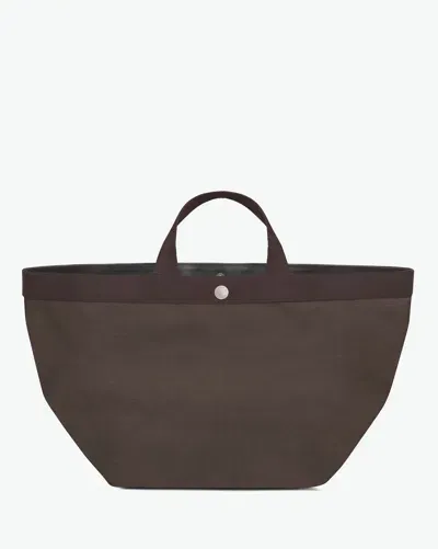 Chapelier Tote Bag Square Bottom L In Brown