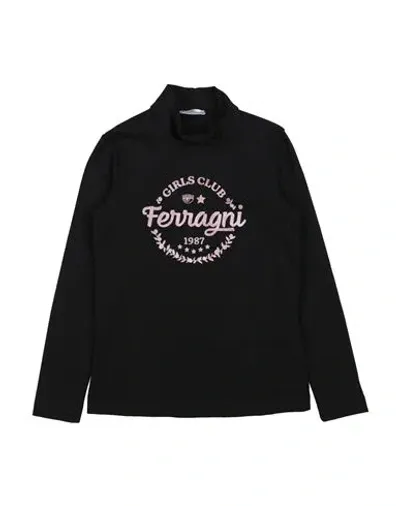 Chiara Ferragni Babies'  Toddler Girl T-shirt Black Size 6 Cotton, Elastane