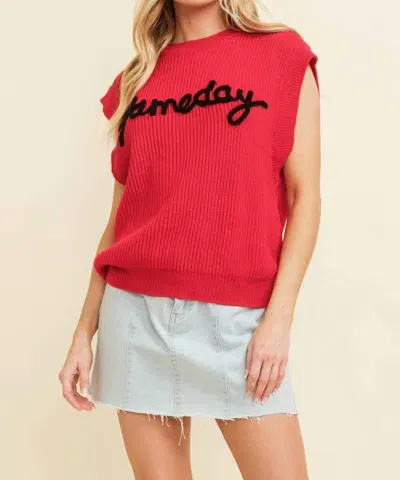 Cloud Ten Gameday Sweater In Red