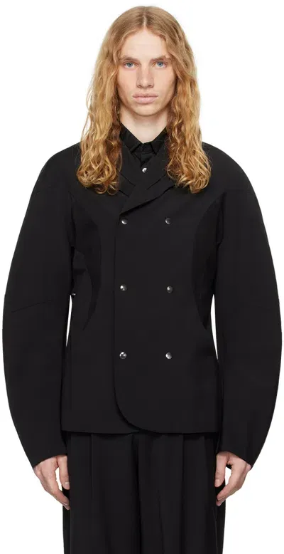 Cmmawear Black Darted Double Blazer