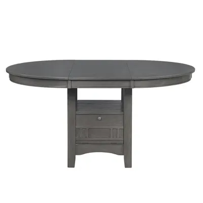 Coaster Lavon Dining Table With Storage Medium Grey