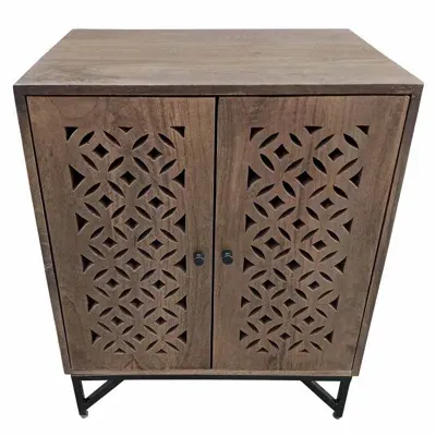 Coaster Zaria 2-door Wooden Accent Cabinet Brown