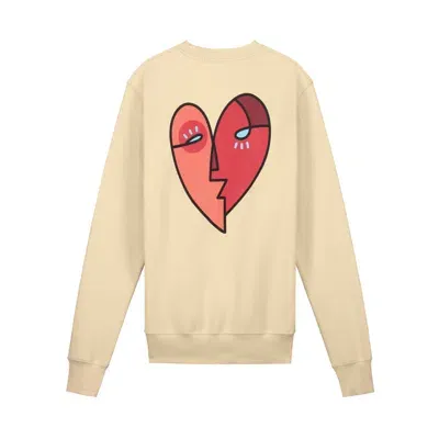 Collect The Label Neutrals Heart Sweater Chamois In Beige