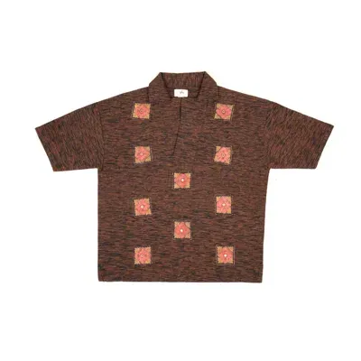 Collected Xx Men's Hand Spun Khaddar Camp Shirt In Beige/black/pink/yellow