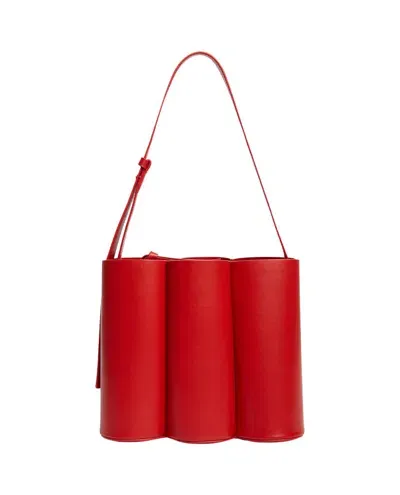 Colville Jelly Leather Shoulder Bag In Red