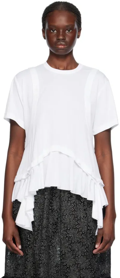 Comme Des Garçons Comme Des Garçons White Ruffled T-shirt