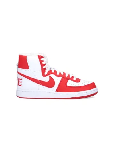 Comme Des Garçons Homme Deux Sneakers In Red