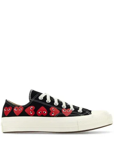 Comme Des Garçons Play 20mm Play Converse Cotton Sneakers In Black