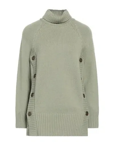 Compagnia Italiana Woman Turtleneck Sage Green Size L Wool