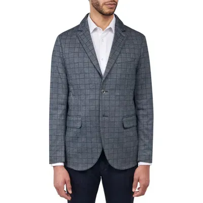 Construct Plaid Blazer In Grey