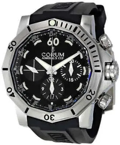 Pre-owned Corum Admirals Cup 46 Seafender Chrono Dive Men's Watch 753451040371-an22