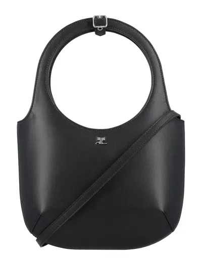 Courrèges Holy Medium Tote Bag In Black